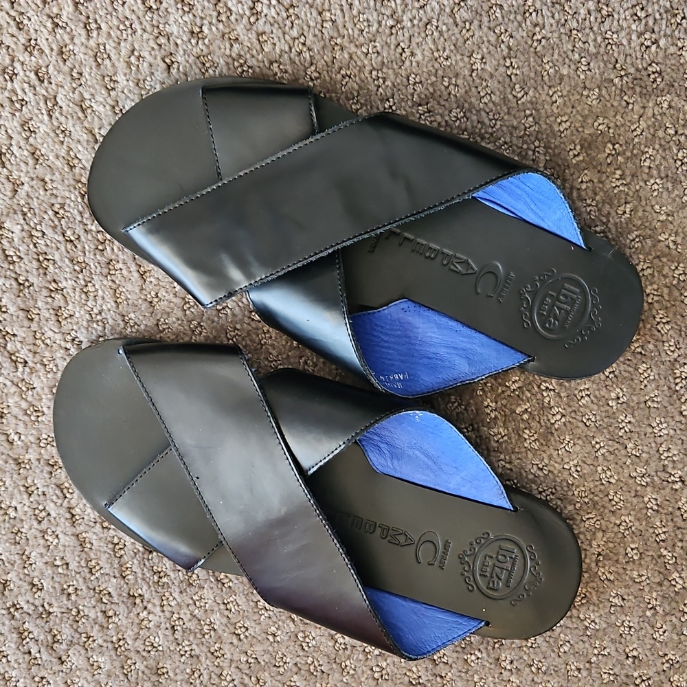 Jeffrey Campbell Black and Blue Sandals